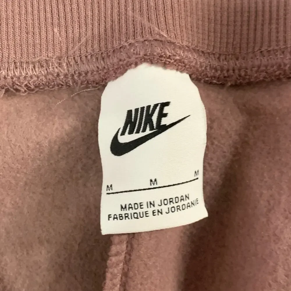 Nike Phoenix Fleece High-Waisted Oversized Tracksuit Bottoms M Smokey Mauve